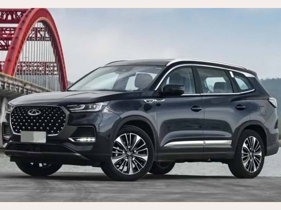 Chery Tiggo 8 Pro Max (I поколение, 2022 - 2025 г.в.): вид спереди сбоку у моста
