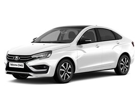 ВАЗ (Lada) Vesta CNG: вид спереди сбоку