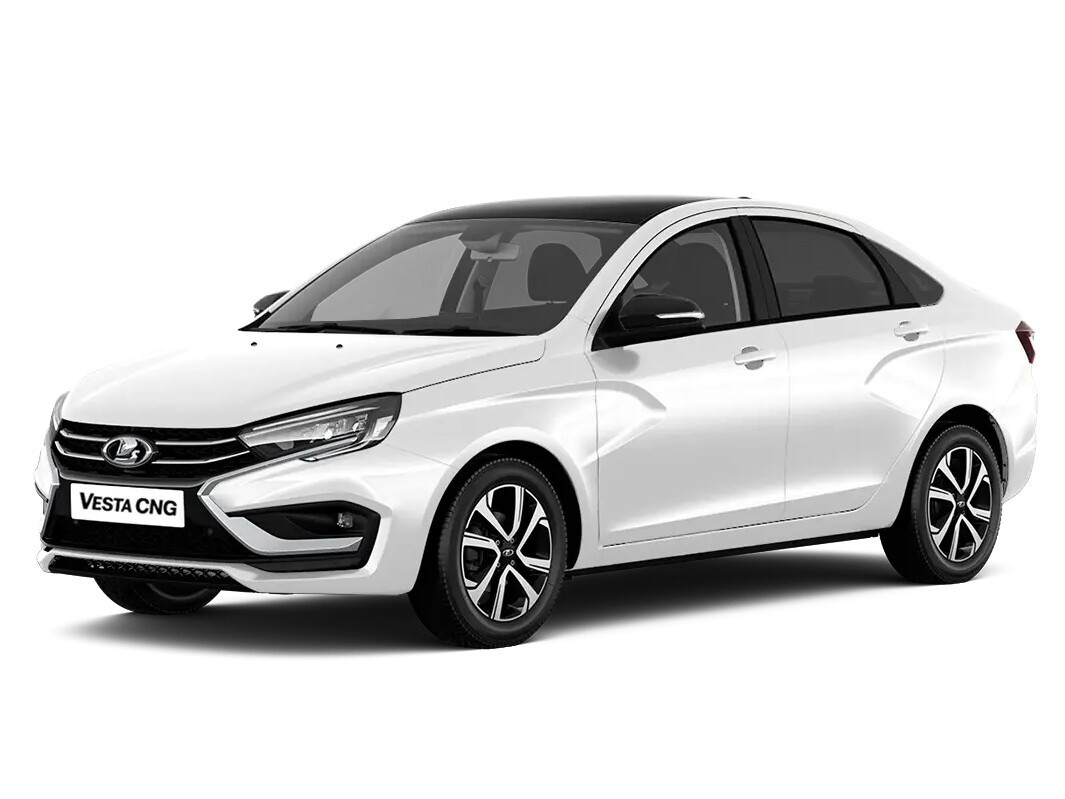 ВАЗ (Lada) Vesta CNG: вид спереди сбоку