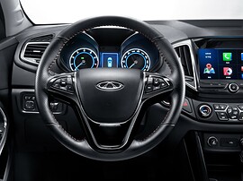 Chery Tiggo 5 (I поколение рестайлинг, 2015 - 2020 г.в.): Руль и приборная панель крупным планом