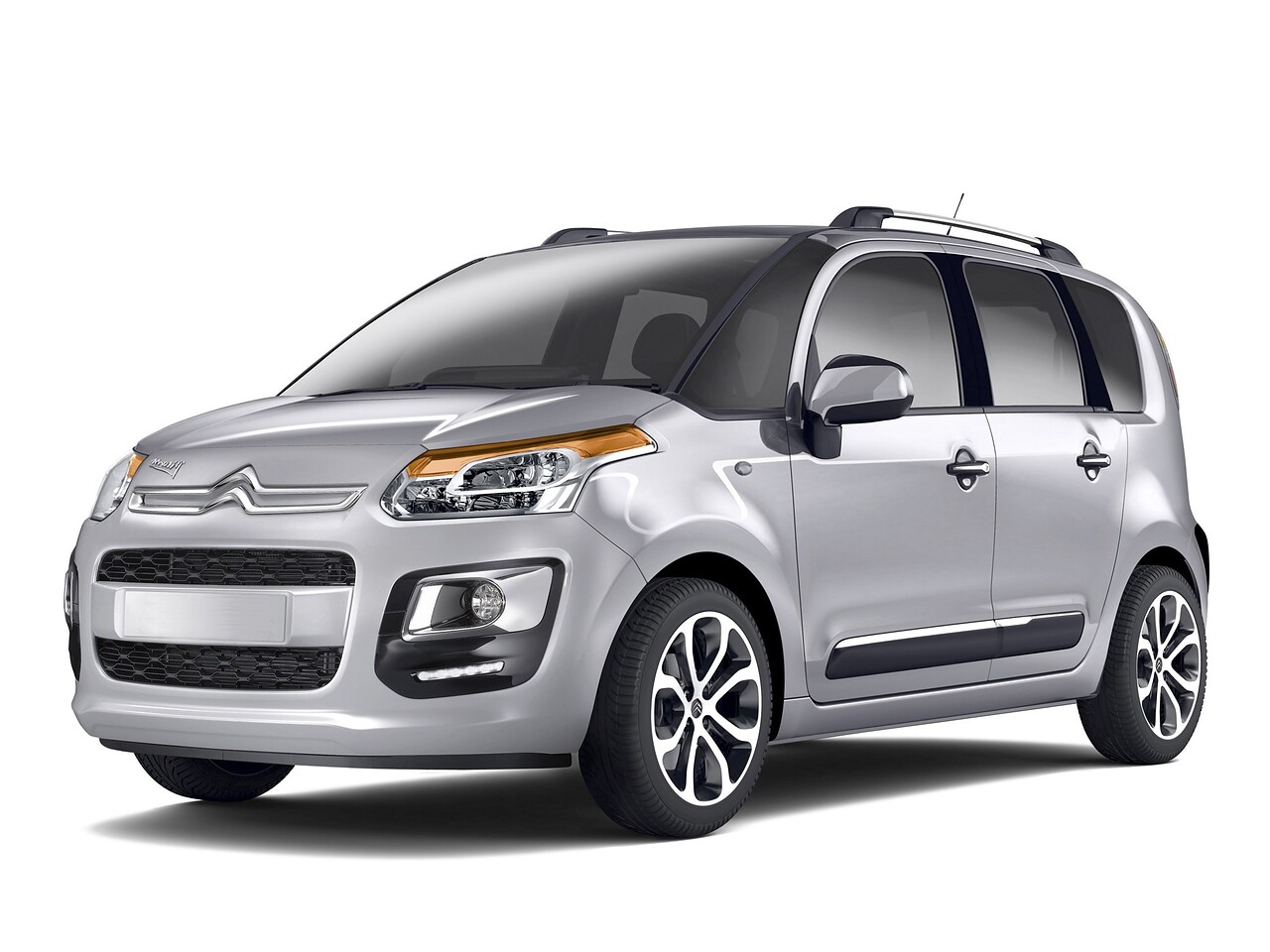 Citroen C3 Picasso (I поколение рестайлинг, 2012 - 2016 г.в.): Три четверти спереди в студии на белом фоне