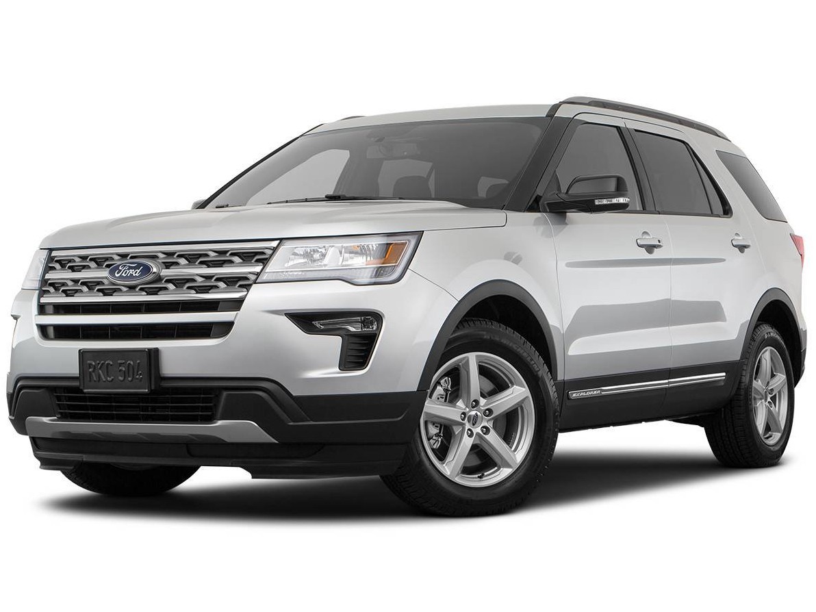 Ford Explorer кроссовер (V поколение 2 рестайлинг, 2017 - 2019 г.в.): Три четверти спереди в студии на белом фоне