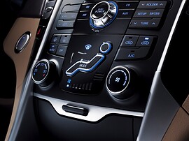 Hyundai Sonata (VI поколение, 2010 - 2015 г.в.): Крупный план блока климат-контроля