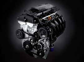 Hyundai Sonata (VI поколение, 2010 - 2015 г.в.): Двигатель на тёмном фоне