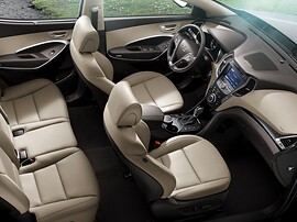 Hyundai Santa Fe (III поколение, 2012 - 2015 г.в.): Салон, вид сверху