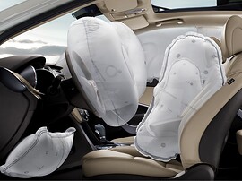 Hyundai Santa Fe (III поколение, 2012 - 2015 г.в.): Схема срабатывания подушек безопасности