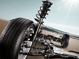 Hyundai Santa Fe (III поколение, 2012 - 2015 г.в.): Передняя подвеска и колесо