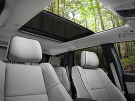 Jeep Grand Cherokee (WK2 2-й рестайлинг, 2016 - 2022 г.в.): Панорамная крыша, вид на лес