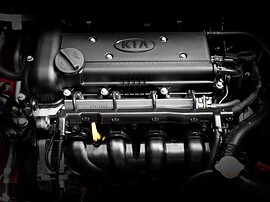 KIA Rio седан (III поколение, 2011 - 2015 г.в.): Моторный отсек сверху
