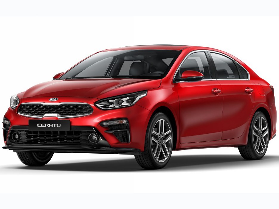 KIA Cerato седан (IV покление, 2018 - 2021 г.в.): Три четверти спереди в студии