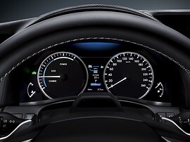 Lexus GS (IV поколение, 2012 - 2015 г.в.): Приборная панель гибрида