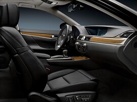 Lexus GS (IV поколение, 2012 - 2015 г.в.): Переднее сиденье и панель, чёрная кожа