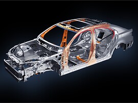 Lexus LS 4.6 AT 460L (Exclusive 5): Схема силового кузова