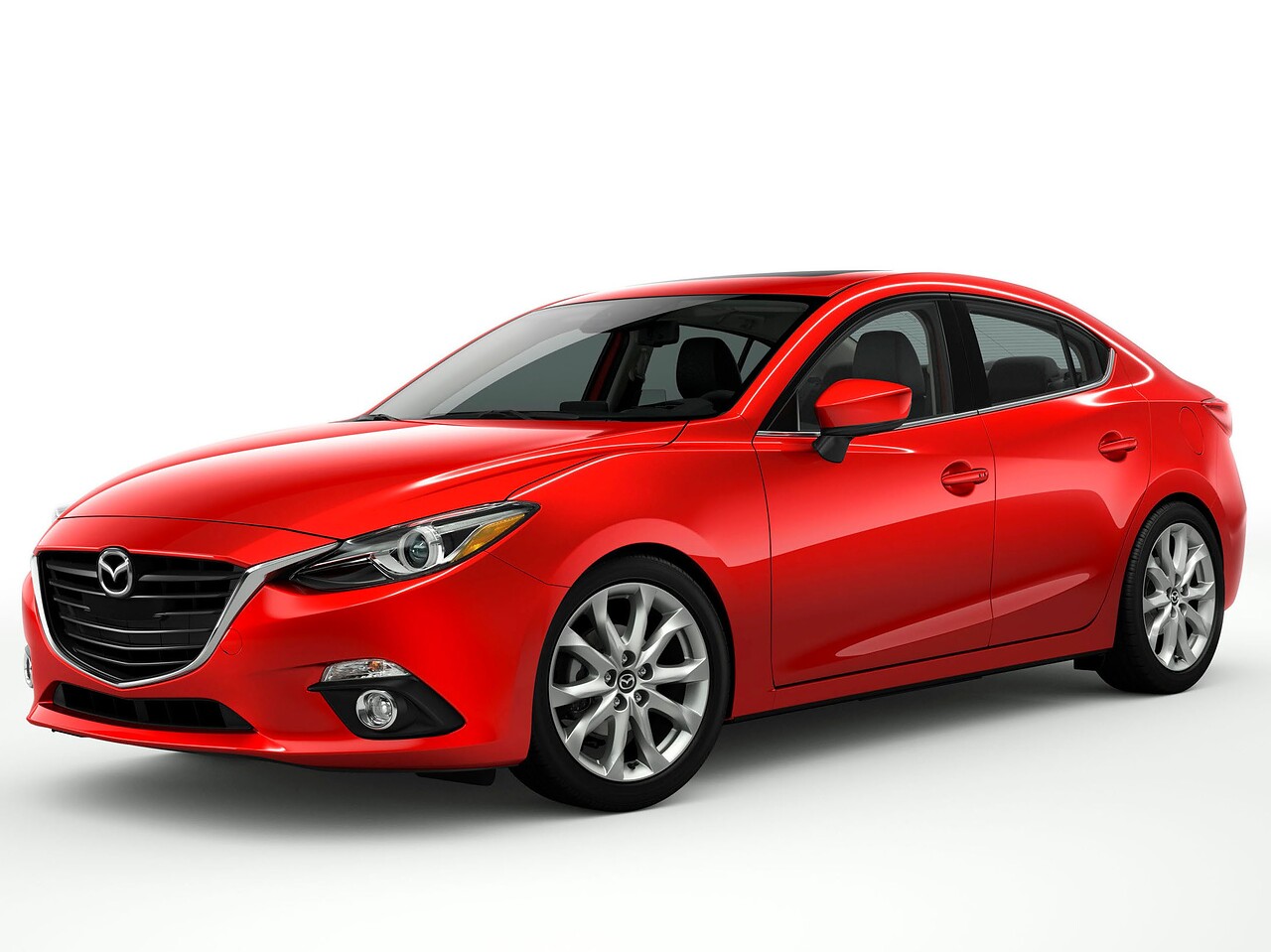 Mazda 3 седан (III поколение, 2013 - 2016 г.в.): вид спереди сбоку