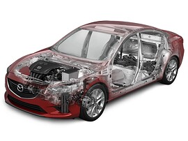 Mazda 6 седан (III поколение, 2012 - 2015 г.в.): схема кузова