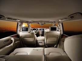 Nissan Patrol (Y62, 2010 - 2014 г.в.): Экраны на подголовниках передних сидений