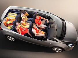 Opel Zafira 1.4 Turbo AT Cosmo: схема загрузки багажом