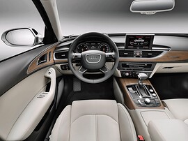 Audi A6 седан (C7, 2010 - 2014 г.в.): салон, руль