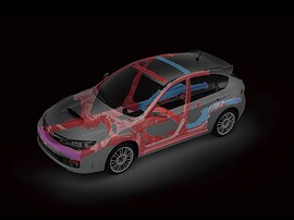 Subaru WRX STI хэтчбек 5-дв. 2.5 AT AE: Схема силовой структуры кузова