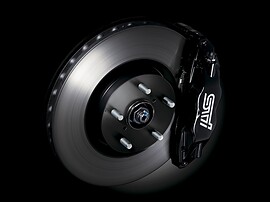 Subaru WRX STI хэтчбек 5-дв. 2.5 AT AE: Крупный план тормозного суппорта