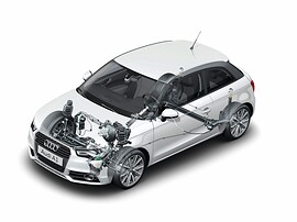 Audi A1 хэтчбек 3-дв. 1.4 TFSI AT Attraction: Схема силового агрегата