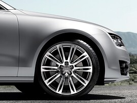 Audi A7 лифтбек (I поколение, 2010 - 2014 г.в.): Крупный план колеса