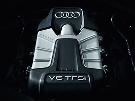 Audi A7 лифтбек (I поколение, 2010 - 2014 г.в.): Моторный отсек, бензиновый V6 TFSI