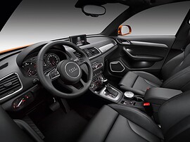 Audi Q3 (I поколение, 2011 - 2014 г.в.): Передний ряд сидений и панель приборов