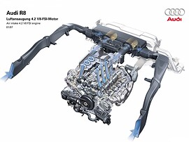 Audi R8 купе 4.2 FSI quattro MT: схема двигателя и впуска
