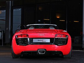 Audi R8 Spyder 4.2 FSI quattro AT: Сзади, красный кузов