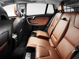 Volvo V60 (I поколение, 2010 - 2014 г.в.): Задний ряд, коричневая кожа