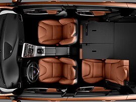 Volvo V60 (I поколение, 2010 - 2014 г.в.): Салон сверху, часть заднего ряда сложена