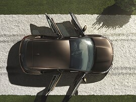 Citroen DS4 (I поколение, 2012 - 2016 г.в.): вид сверху с открытыми дверями