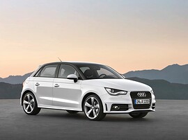 Audi A1 хэтчбек 5-дв. 1.4 TFSI MT Attraction: вид спереди сбоку у гор