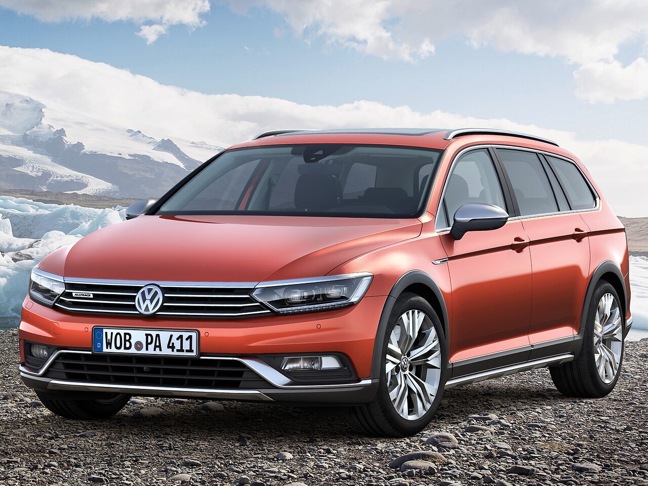 Volkswagen Passat Alltrack (B8, 2015 - 2019 г.в.): вид спереди сбоку