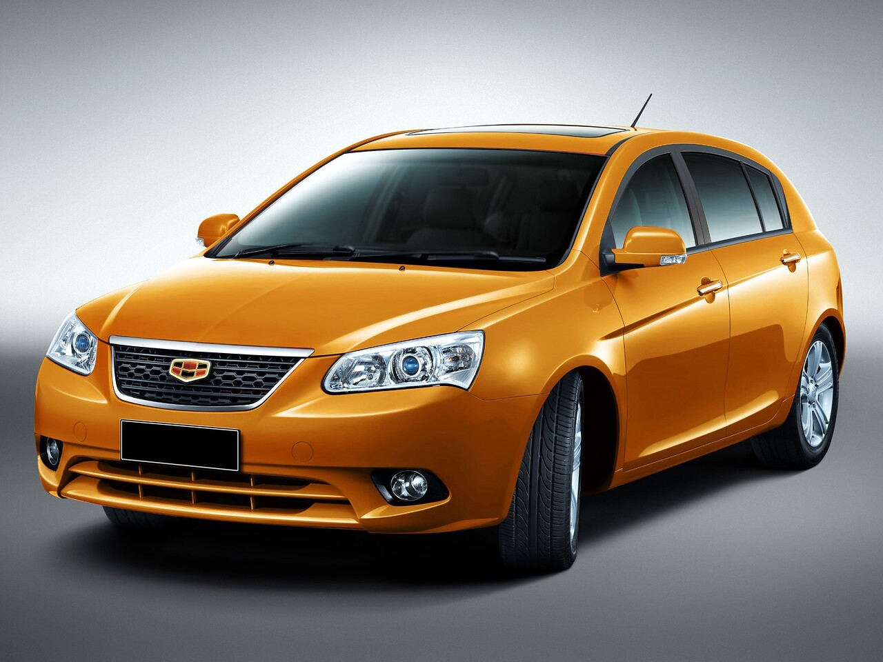 Geely Emgrand хэтчбек 5-дв. (I поколение, 2012 - 2015 г.в.): вид спереди сбоку