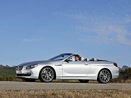 BMW 6-я серия кабриолет (F13, 2010 - 2015 г.в.): вид сбоку на природе