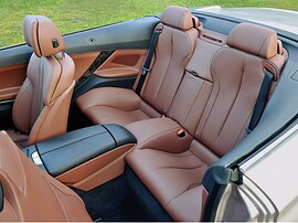BMW 6-я серия кабриолет (F13, 2010 - 2015 г.в.): салон, задний ряд