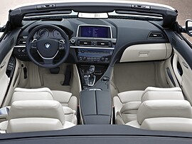 BMW 6-я серия кабриолет (F13, 2010 - 2015 г.в.): салон, светлая отделка