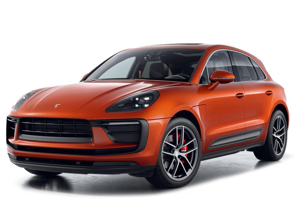Porsche Macan (I поколение II рестайлинг, 2021 - 2022 г.в.): вид спереди сбоку