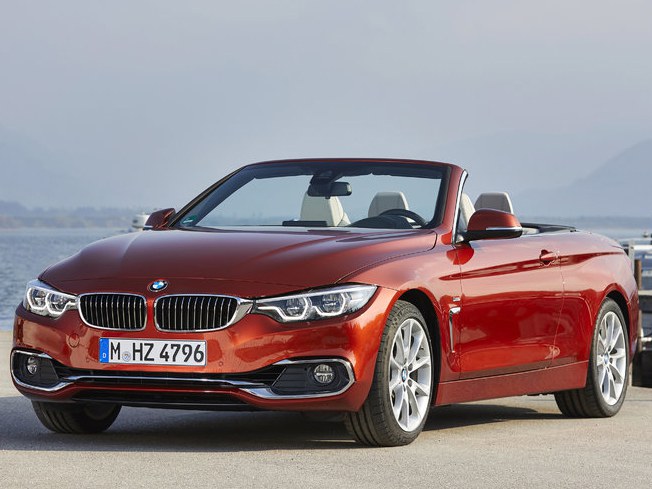BMW 4 серия кабриолет 2.0 AT 430i: вид спереди сбоку