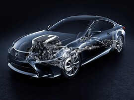 Lexus RC 2.0 AT F Sport: вид спереди сбоку