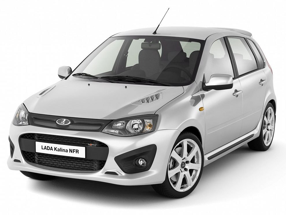 ВАЗ (Lada) Kalina NFR (I поколение рестайлинг, 2016 - 2018 г.в.): вид спереди сбоку