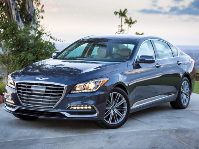 Genesis G80 седан 2.0 T-GDI 4x4 (197 л.с.) AT Premium: вид спереди сбоку