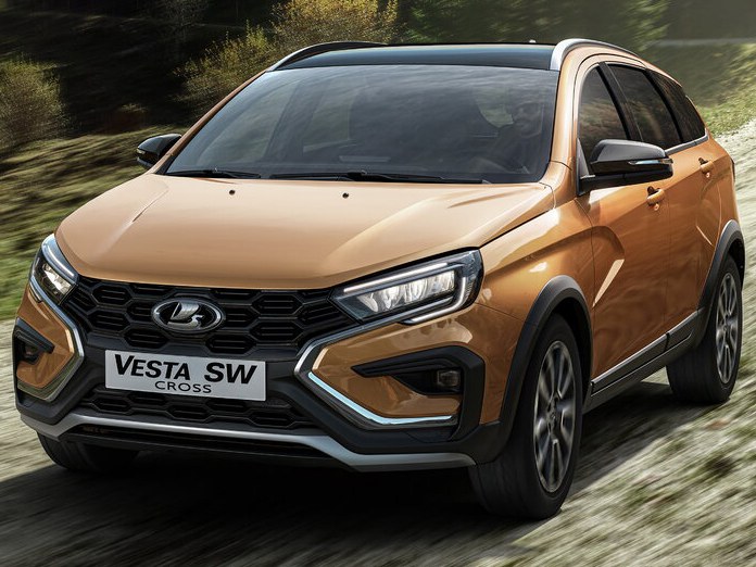 ВАЗ (Lada) Vesta SW Cross универсал: вид спереди сбоку
