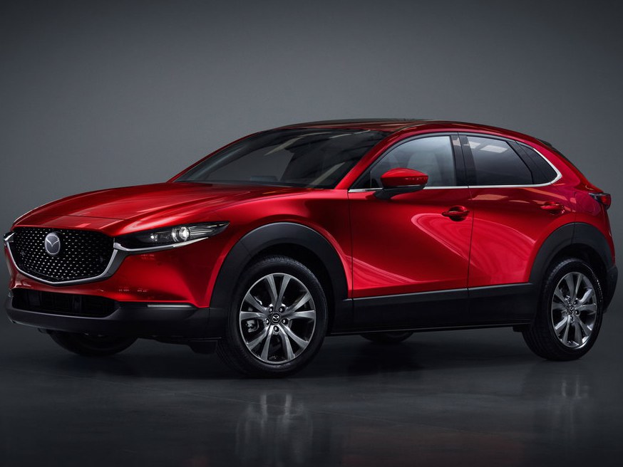 Mazda CX-30 (I поколение, 2019 - 2021 г.в.): вид спереди сбоку