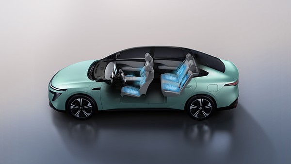 Nissan представила обновлённый N7: схема вентиляции четырёх сидений